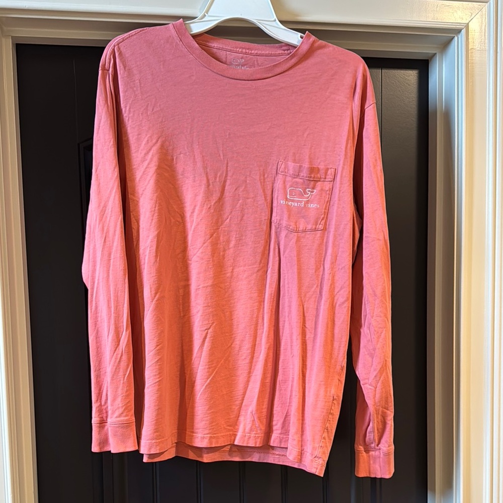 Men's Vineyard Vines Coral Long Sleeve Shirt